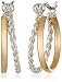 Napier "Napier Classics" Two-Tone Click Top Hoop Earrings
