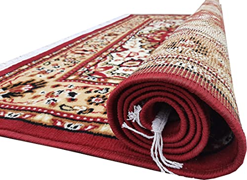 Image of Home Decore Acrylic Carpet for Your Living Room & Drawing Room Aywhere in Your Home (180X240 Red Colour)- 6x8 Feet