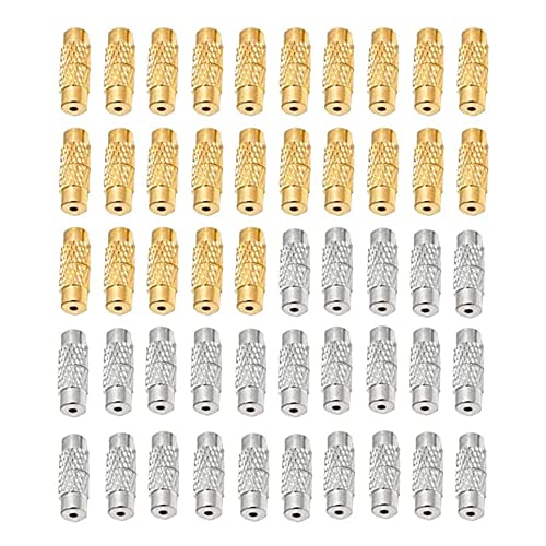 50 pièces Fermoirs à Vis de Baril Fermoirs Torsadés à Vis Élégant et durable Idéal pour les bracelets, colliers, bracelets de cheville et plus encore, ou pour restaurer vos bijoux existants Cover