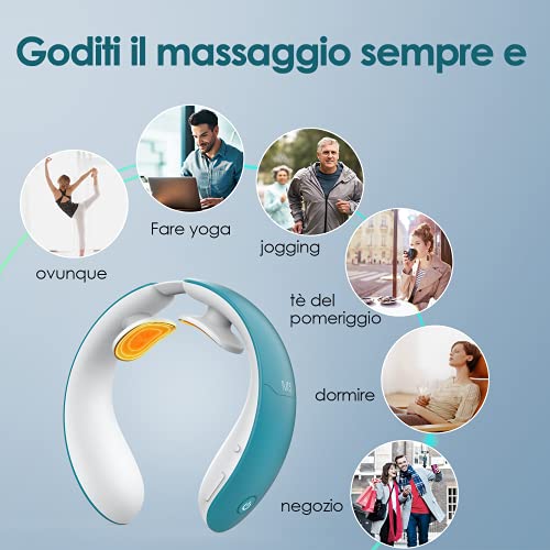 Intelligent Neck Massager With Heat, Electric Pulse Neck Massager For Pain Relief,6 Modes 18 Levels Smart Deep Tissue Trigger Point Massage,Support App And Remote Control #TOP5