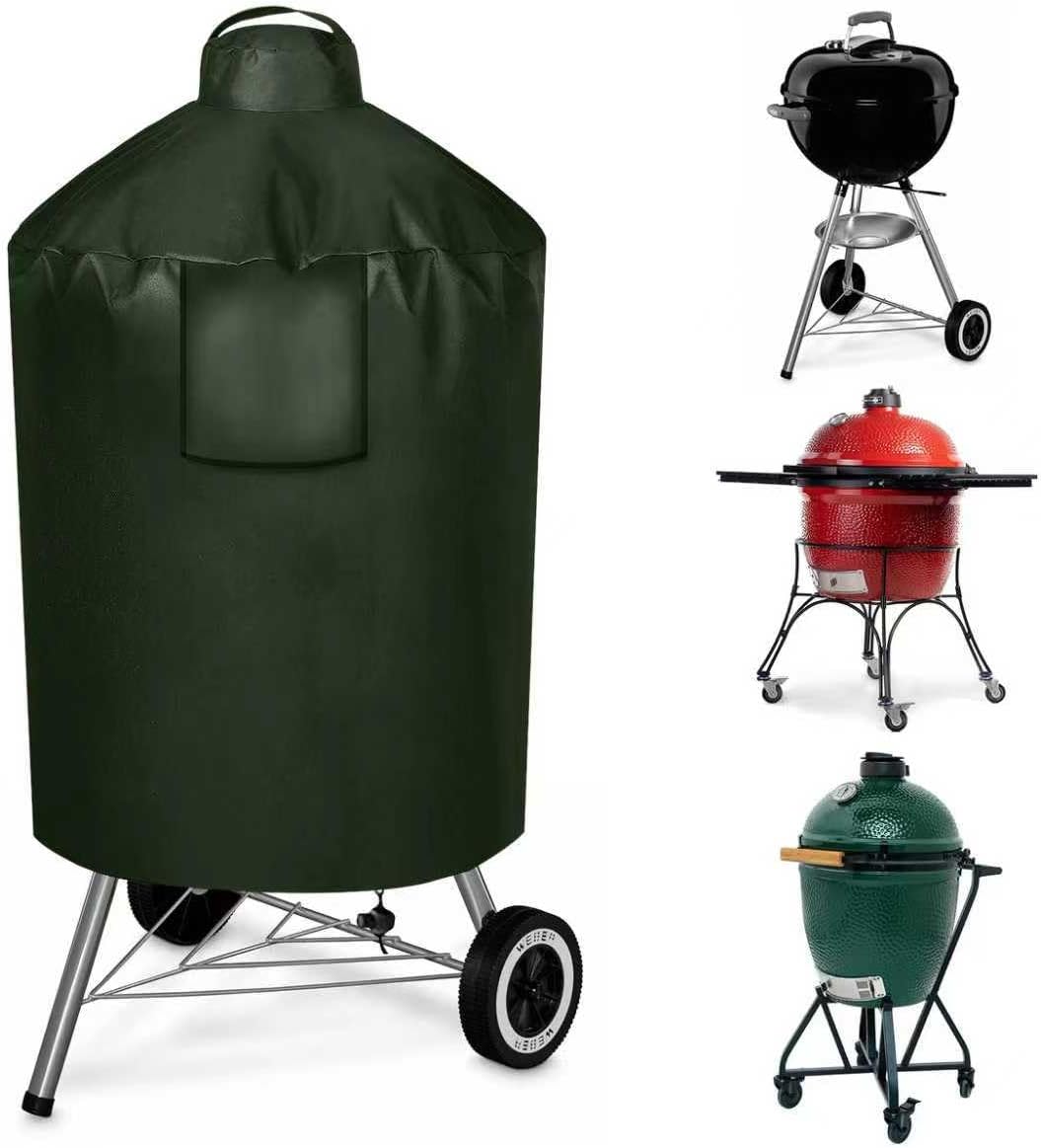 Grill Cover for Large Green Egg, Outdoor Cover with Durable & Water Resistant Fabric Premium Ceramic Grill Cover (Green, Large)