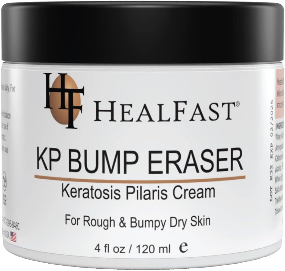 HealFast KP Bump Eraser Cream 4 Oz โ Soften, Nourish Rough and Bumpy Skin with 2% BHA โ Keratosis Pilaris - For All Types โ No Scrubbing Required โ Fragrance and Paraben Free