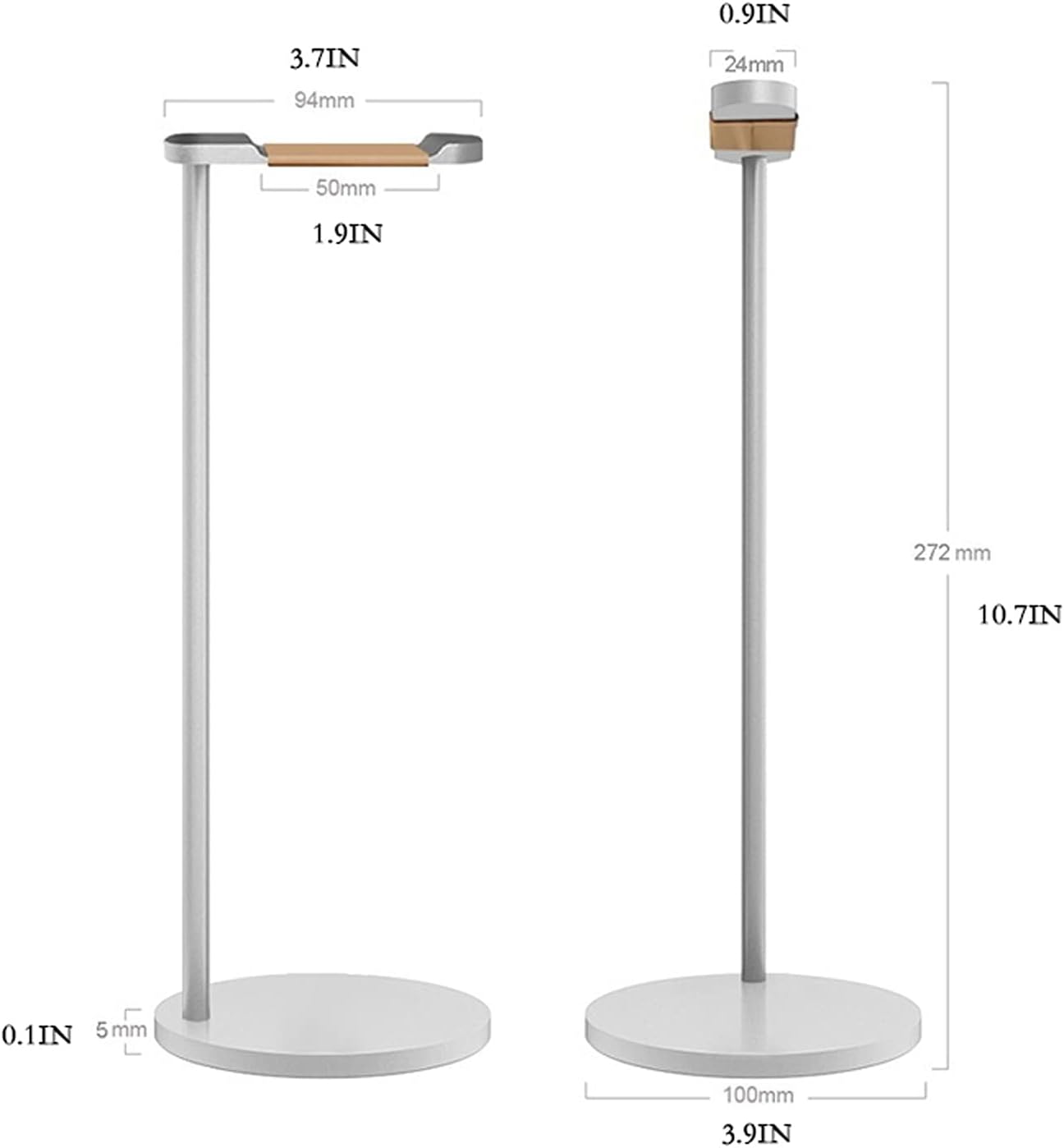 Headphone Stand/Headset Holder Headphone Stand Holder Aluminum Alloy Gaming Headset Earphone Holder Creative High-end Headset Rack For All Headphone Sizes PC Gaming Headset Stand ( Color image 2