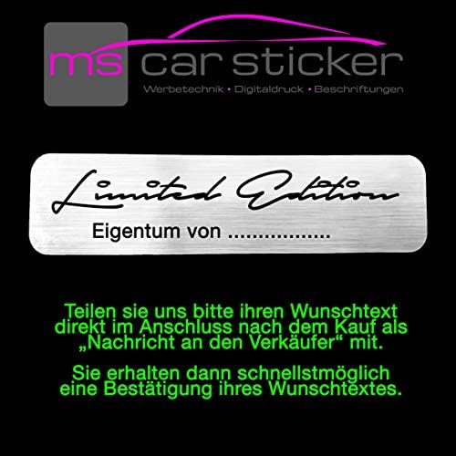 MS Car Sticker 2X Limited Edition Aufkleber oder Edelstahl Emblem in ...