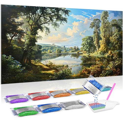 Kit completo de pintura de diamantes para crear cuadros grandes de salón