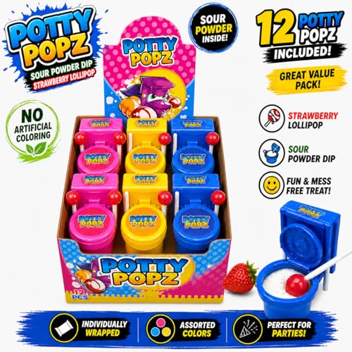 Potty Popz Toilet Candy With Sour Powder Dip (Display of 12 toys) - image 5