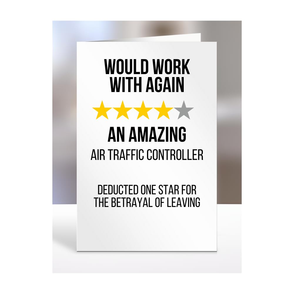 Would Work with Again, Funny Leaving Card for Air Traffic Controller, Farewell, Great Gift for Colleagues, Boss, Manager, Goodbye, Christmas, Joke, Silly, Gag, A5-223a_29 — image 1
