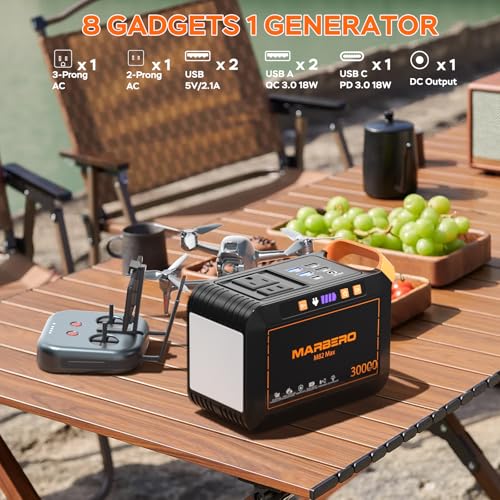 image for MARBERO Solar Generator 111Wh Portable Power Station with Solar Panel 