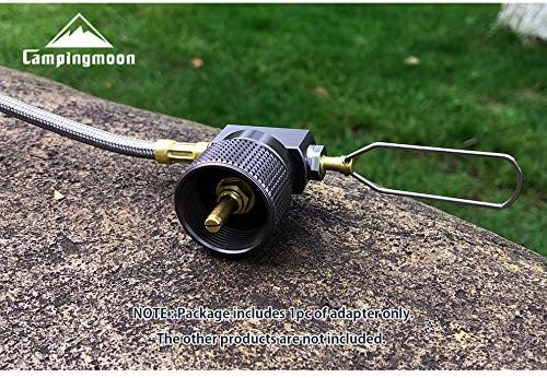 CAMPINGMOON 1pc/2pcs Set Camping Grill Gas Stove Adapter, Input: 16oz/1Lb Small Propane Canister, Output: EN417 Lindal Valve