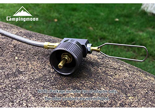 Campingmoon Small Propane To Butane Adapter, Input: 16Oz/1Lb Small Propane Canister, Output: En417 Lindal Valve Z22 #TOP5