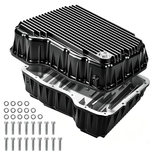 228052110 Heavy Duty Cast Aluminum Transmission Oil Pan 68RFE Compatible with Dodge Ram 2500 3500 6.7L 2007 2008 2009 2010 2011 2012 2013 2014 2015 2016 2017 2018 2019 2020 2021 2022 2023 2024 2025