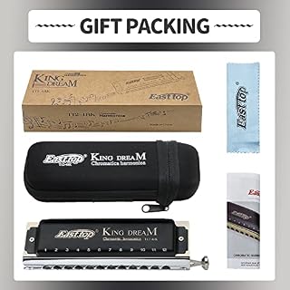 East top Harmonica chromatique professionnel 12 trous 48 tons en Do, harmonica chromatique 12 trous avec étui noir Top… - Les Beatles, Paul McCartney, John Lennon, RIngo Starr, George Harrison East top Harmonica chromatique professionnel 12 trous 48 tons en Do, harmonica chromatique 12 trous avec étui noir Top… – Image 6