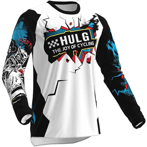 Vêtements de Cyclisme pour Hommes, t-Shirt à Manches Longues pour VTT, adapté au VTT, au BMX, au Motocross et à d'autres Sports. (Colour-02,TG)