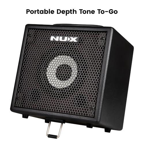 Image of NUX Mighty Bass 50BT Digital Bass Amplifier, Bluetooth Audio Stream, 60s Phrase Loop, Gate, EFX, Amp Model, IR, Modulation, Reverb, Portable Depth Tone to-Go, USB Audio Stream