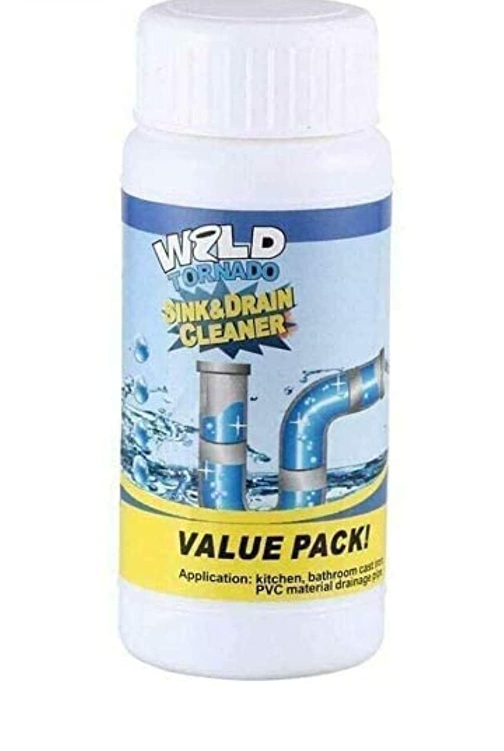 Sink & Drain Cleaner Powder | Powerful & Clog Remover Sink Cleaning Powder | Automatic Toilet Blockage Cleaner, Removes Clogs, Blockage in Washbasin, Septic Tank, Sinks, Pipes