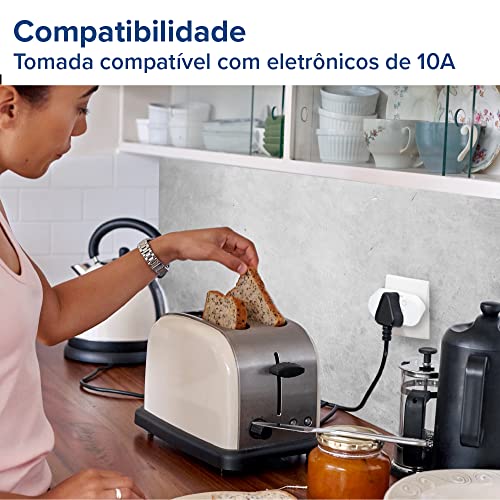 Tomada Inteligente Smart Plug Slim Wi-Fi 10A i2GO Home - Ligue ou Desligue Seus Eletrodomésticos Atr