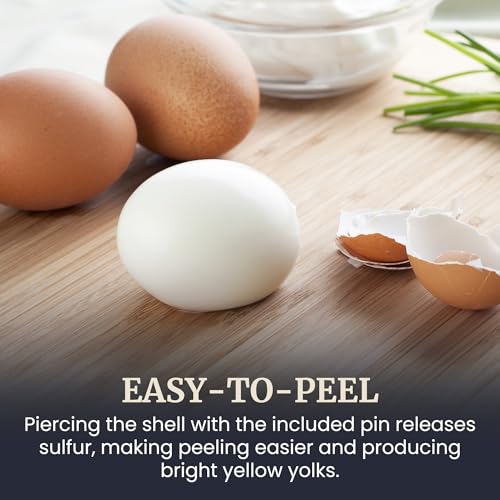 Elite Gourmet EGC1215B Easy Egg Cooker, Stainless-steel Heating Plate, Two-Tiered, 14-Egg Capacity, Soft, Medium, Hard-Boiled, Auto Shut-Off, Omelets, Poached Eggs, Measuring Cup, Piercing Pin, Black by Elite Gourmet - Used condition - Image 8