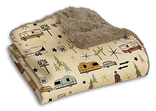 Camp Casual CC-005RT Multi-Color 50"X60" Road Trip Gray (The Throw)