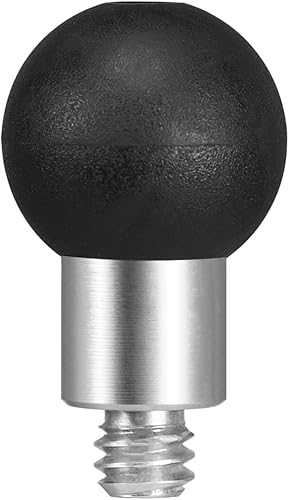 Miniatura 1 de FANAUE B-17 Adaptador de cabeza de bola de aluminio de 0.669 in con rosca de 14 de pulgada compatible con Garmin GPS Mount y 0.669 in brazo de doble