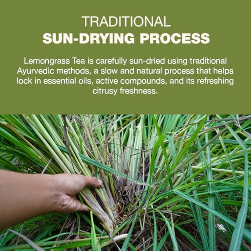 Image of Lemongrass 100g - 100 Cups Premium Lemon Grass Leaves Herbal Infusion Caffeine-Free | BOOST METABOLISM | Detox Tea - Flower Based - Herbal Tea No Added Preservatives