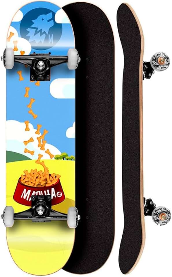 Matilha Skateboard, Skate Montado Shape Matilha 8.0 Rain Bones
