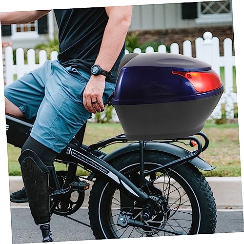 Plastique robuste bleu pour ce coffre de scooter étanche protégeant vos affaires - 7