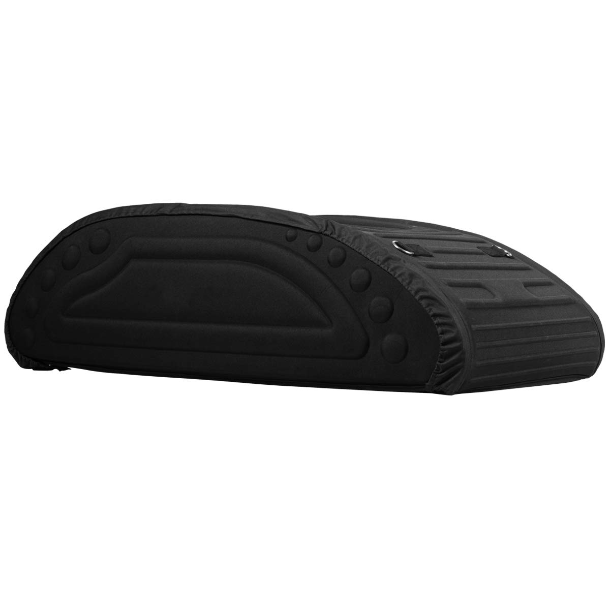 DREAMADE Sac de Toit Voiture Pliable en PE avec Capacité 400L, Coffre de Toit pour Véhicule Résistant aux Intempéries, avec Sangles Réglables et Sac de Rangement en Nylon, Noir