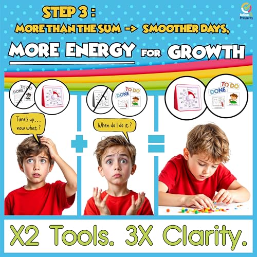 Autism & Prosperity Time Schedule Tasks - Autism Learning Materials, Special Education Autism Sensory Products, Sensory Toys for Kids with Autism, Visual Schedule for Kids with Autism Age 3 4 5 7 8 12