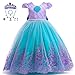 PURFEEL Girls Mermaid Princess Dress Kids Mermaid Costume Dress up for Ariel