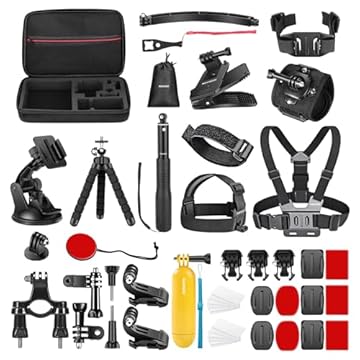 NEEWER Kit de acessórios para câmera de ação 50 em 1 compatível com GoPro Hero 11 10 9 8 7 6 5 4 GoPro Max GoPro Fusion Insta360 DJI Osmo Action 2 AKASO e mais