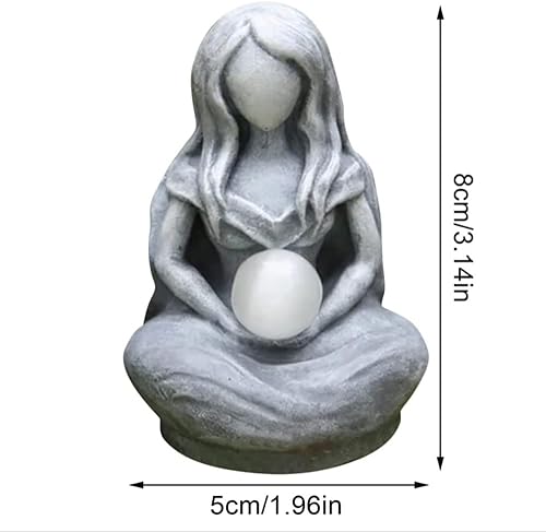 Miniatura 4 de Estatua de la diosa de la luna, estatua de la madre tierra, adorno de estatua de resina de la diosa luna, adecuado para el hogar, altar, sala de
