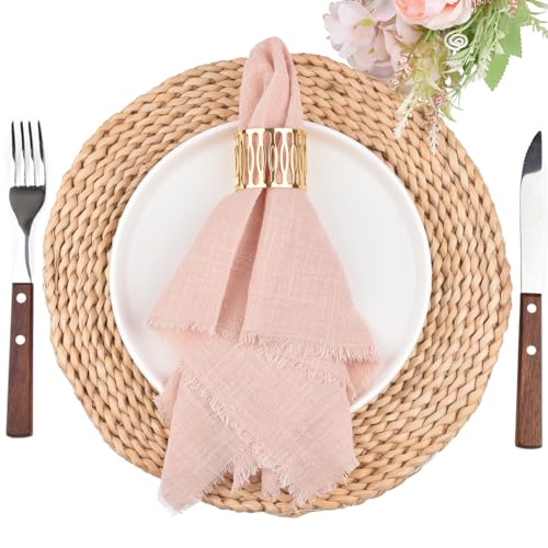 Servilletas de Tela Cuadradas 16.5x16.5 Pulgadas Pack 10 Rosa Perla miniatura 1