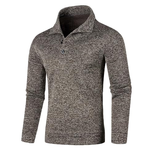 Muscularfit Mens Cardigan Sweaters With Buttons Polo High Neck Long Sleeve Knitted Sweater Jackets Fashion Pullover Knitwear