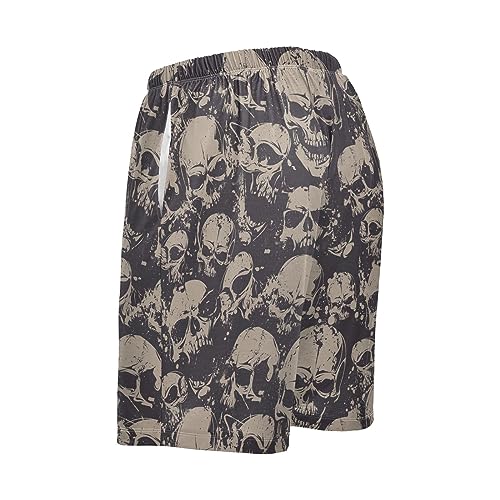 vvfelixl Men's Pajama Shorts Cure White Geese Sleep Shorts for Men Pajama Bottom Pants with Drawstring & Pockets S3