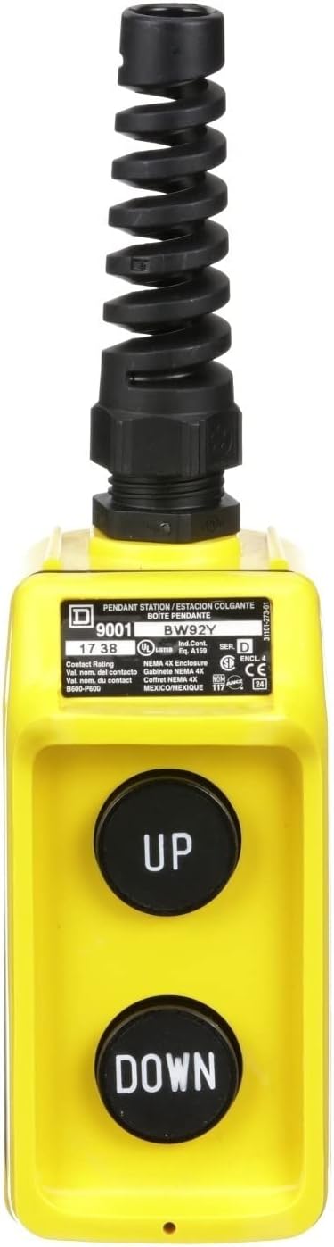 Square D SQD9001BW92Y SQ D 9001BW92Y Pendant Station, Black