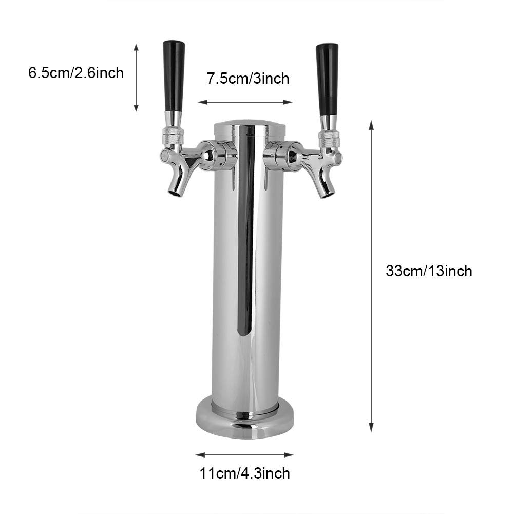 Amazon | ドラフトビールKegeratorタワーダブル蛇口2ホース+ 2タップ