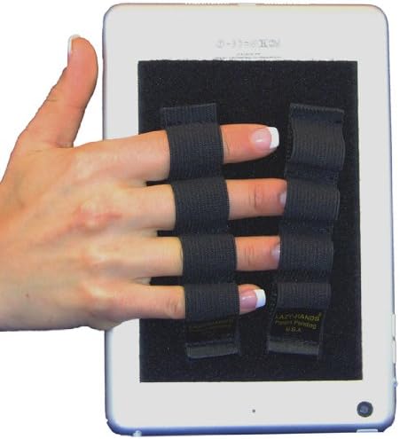 Miniatura 4 de LAZY-HANDS Empuñaduras de 4 bucles (2 empuñaduras) para lectores electrónicos - se adapta a la mayoría (negro)