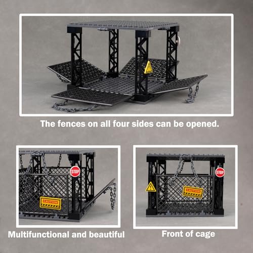 WSRYLTCH Militray Jail Dinosaur Cage Accessories: Dinosaur Animals Zoo Park Cage Rope Playset, Police Cage Building Block Model Kit, Halloween Jail Brick Pieces Toys (1PCS) by WSRYLTCH - Image 3