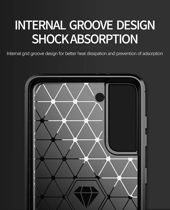 Image of Hybrid Carbon Fiber Back Case for Samsung Galaxy S21 FE (Blue)
