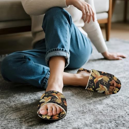 Womens Fuzzy Slippers Open Toe Non Slip Warm Slippers for Women Indoor Slip On Comfy Winter Shoes3