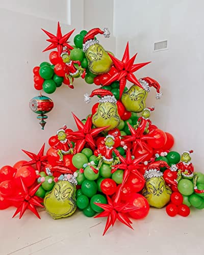 Image of 3pcs 26inch 3D Explosion Star foil balloon, christmas day red Foil Cone star burst Balloons for Birthday Wedding New Year Party Event