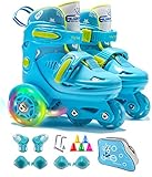 Adjustable Roller Skates for Girls & Boys with Light Up Wheels (Ages 3-9) – Roller Skates with...