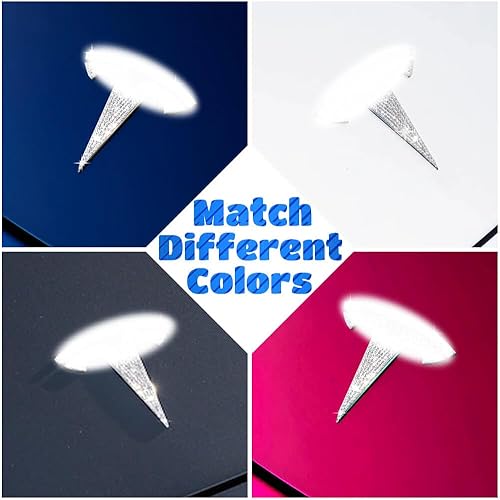 Miniatura 6 de Emblemas con diamantes de imitación brillantes para Tesla Model 3 2017-2023, 4 calcomanías para maletero delantero, trasero y accesorios