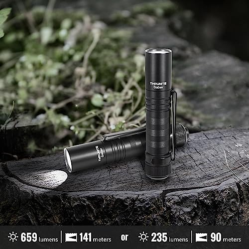 ThruNite Saber Wiederaufladbare Taschenlampe mit 659 Lumen für AA NiMH-Akkus, USB-C AnschlussLuminus SST20 Hochleistungs LED, ideal für Camping, Outdoor, Notfalltaschenlampe, Haushalt.Kaltweißer