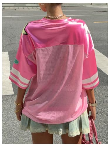 GORGLITTER Women's Y2k Oversized Jersey Shirts Number Graphic Football Custom Baseball Jersey Streetwear2