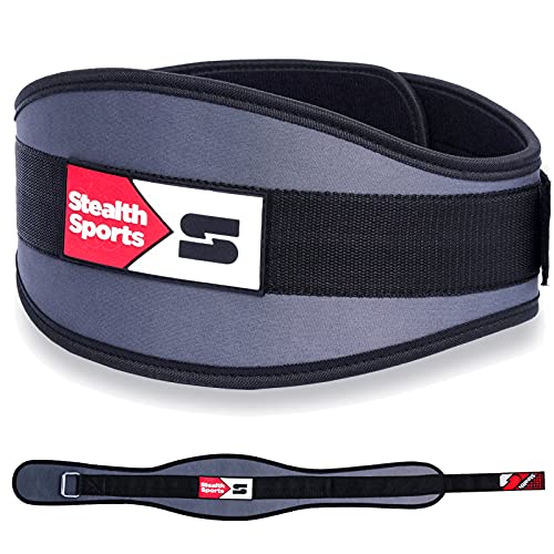 Stealth Sports 6-Inch wide Weightlifting Belt â€“ Premium Gym Belt for Men and Women â€“ Contoured Weight Lifting Belt for Bodybuilding, Deadlifts, Exercise, Workout â€“ Home Gym Training Belt (Large)