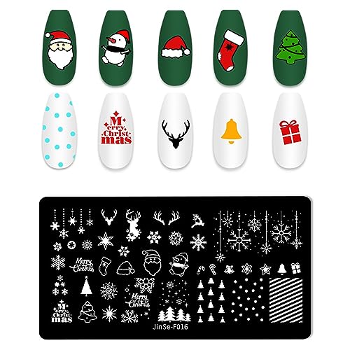 DANNEASY 6 peças de placa de estampagem de unhas de Halloween Natal carimbos de unhas de férias plac