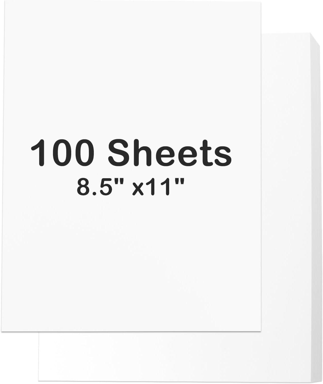 AOBOPLE 100 Sheets White Card Stock Printer Paper 8.5 x 11