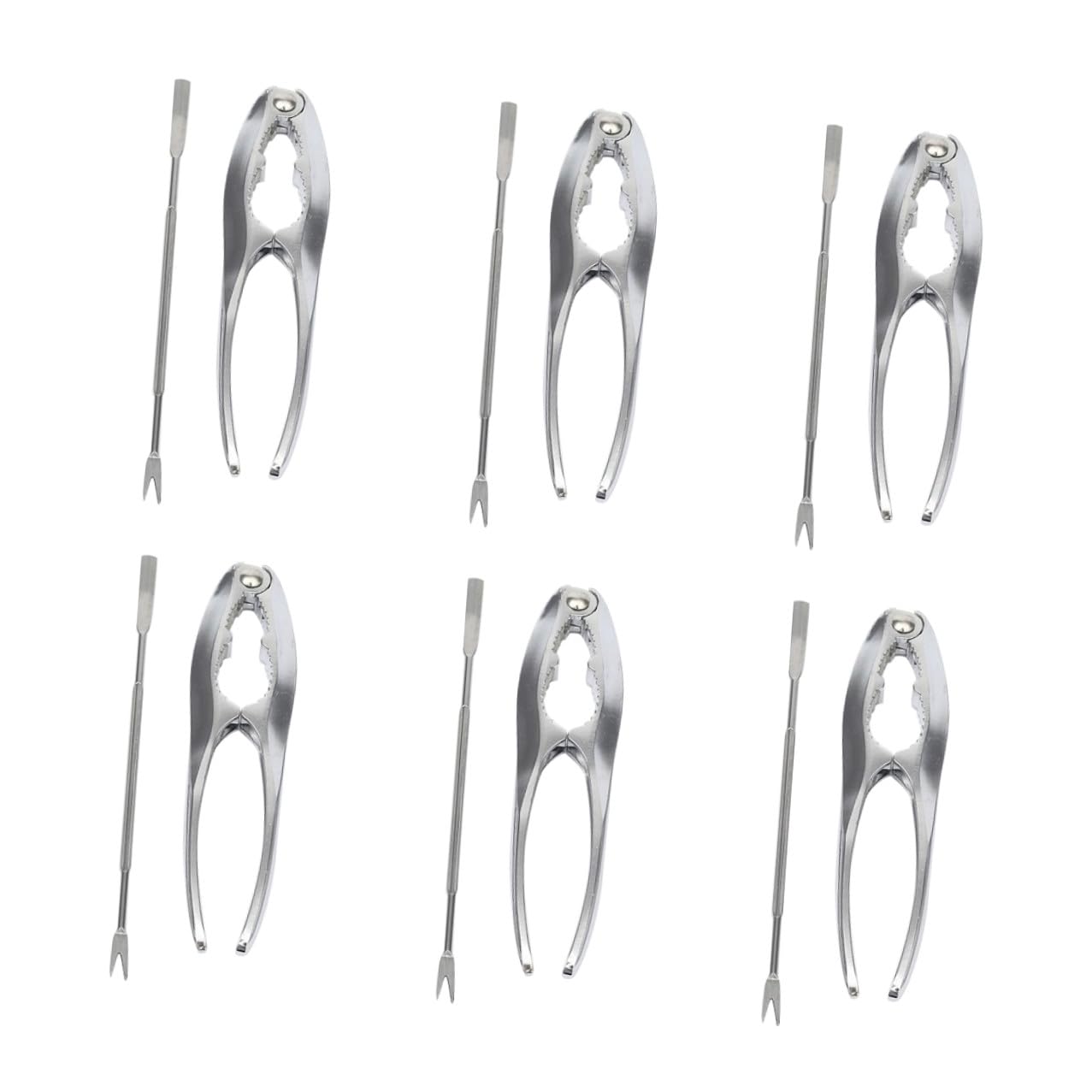 BESPORTBLE Set Utensili Frutti di Mare 12 Pezzi in Nylon Argento