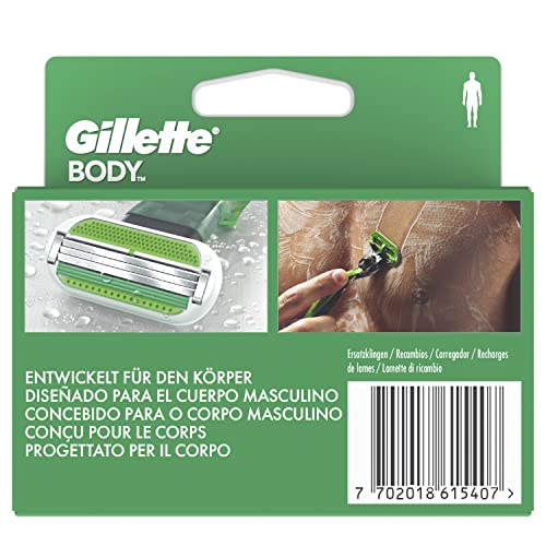 Gillette Body Rasierklingen für Rasierer Herren, 8 Ersatzklingen für Nassrasierer & Körperrasierer mit 3-fach Klinge, die stärker als Stahl sind - Image 3